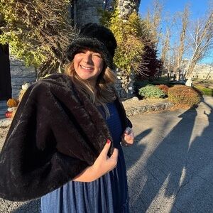 Luxe Faux Fur Hat & Cape Set